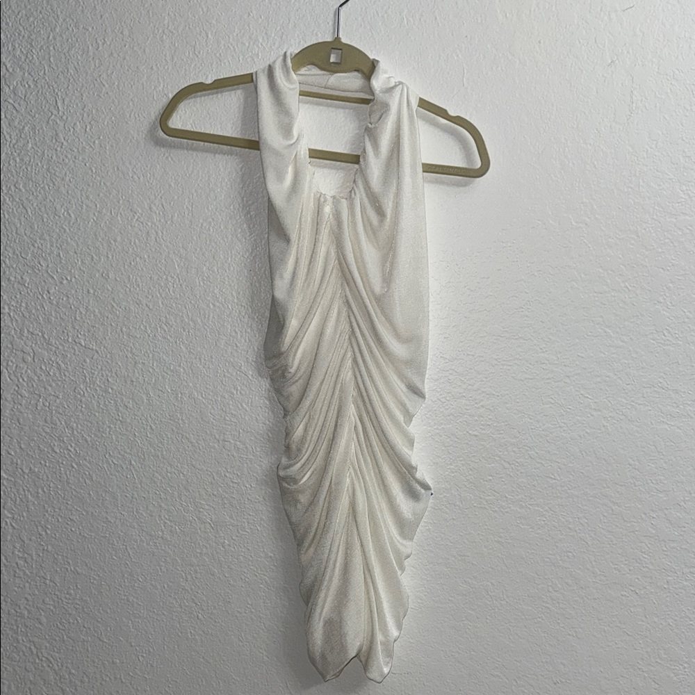 Chic Ivory Backless Dress
